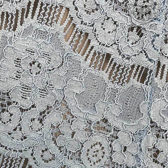 Love, Fire / Lace Sleeveless Halter Top Mock Neck / Size S / Color Blue - Picture 6 of 6